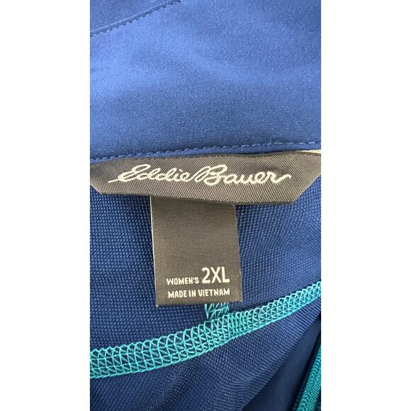 🧢 Eddie Bauer 2XL Blue Activewear Jacket – Full Zip Lightweight Layer - Picture 5 of 5